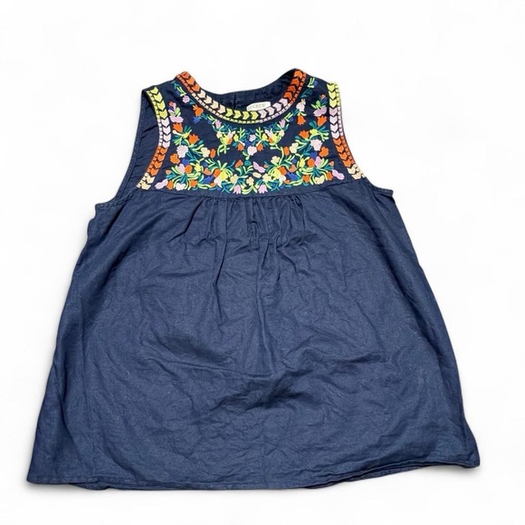 Embroidered Navy woman’s Top - Picture 1 of 4